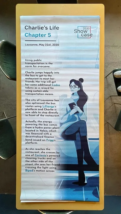 A sign with a picture of a woman on it