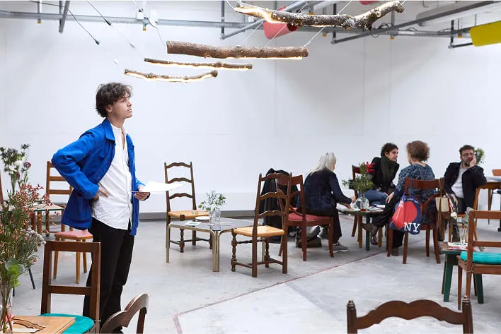 A man standing in front of a group of people