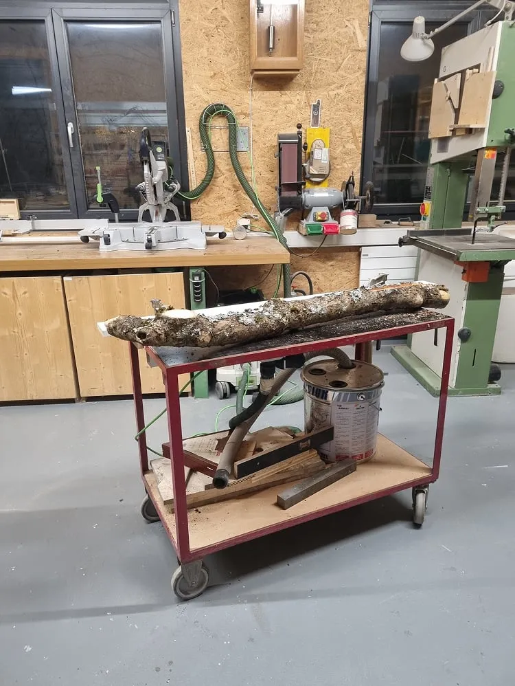 A workbench with tools on it in a kitchen