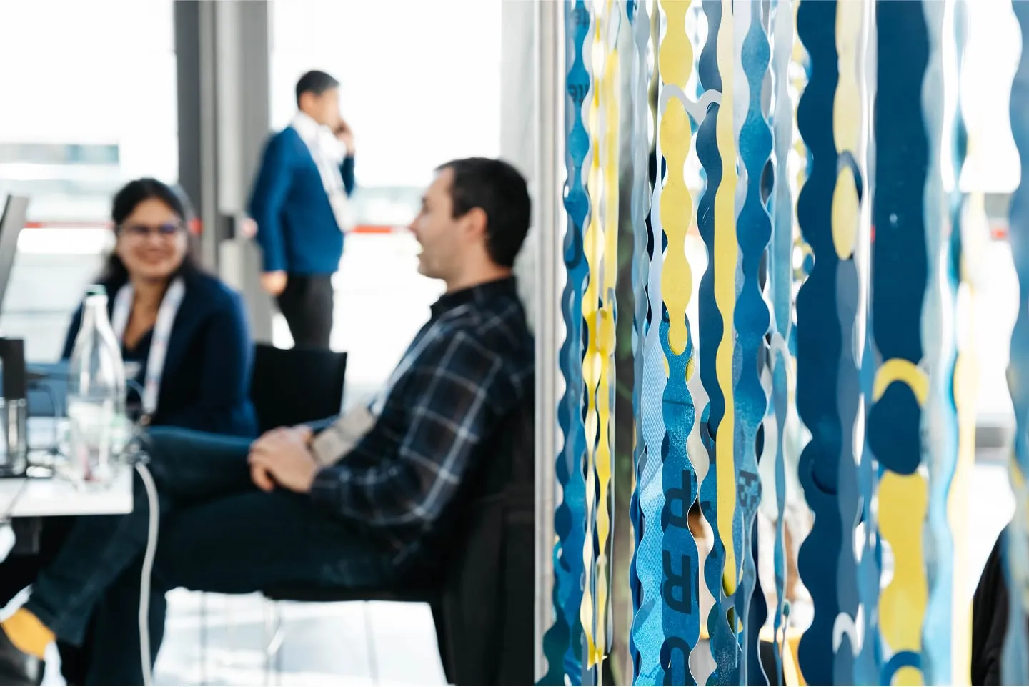 A group of people sitting around a table