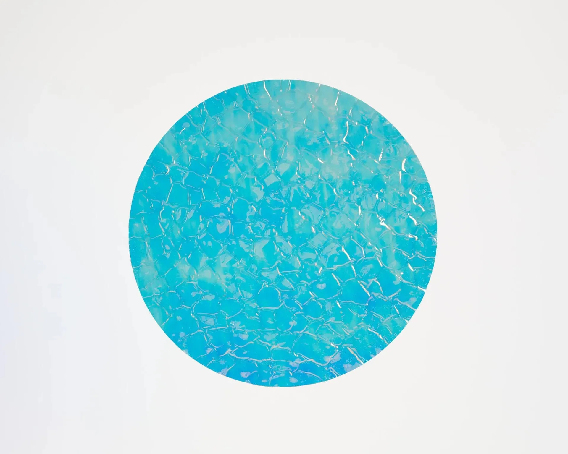 Un cercle bleu sur un fond blanc