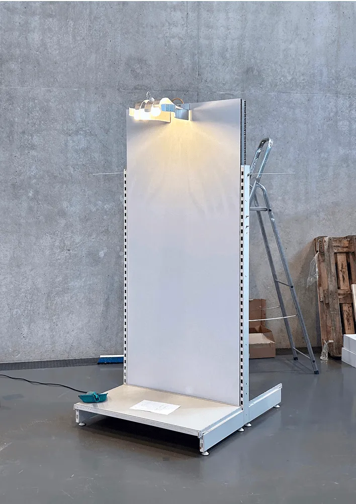 shelf with lamp