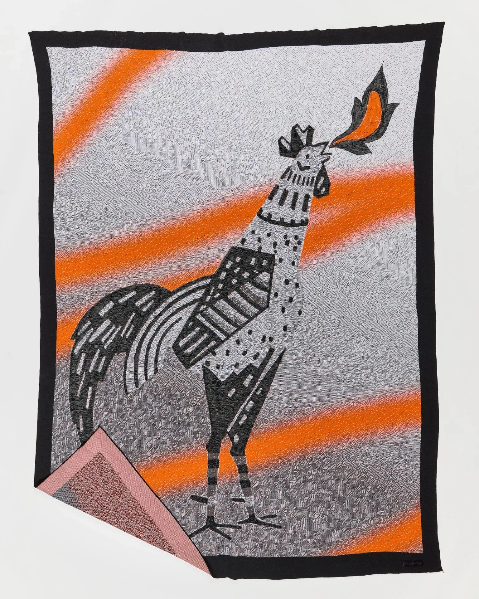 Un dessin d'un oiseau avec une couronne sur sa tête
